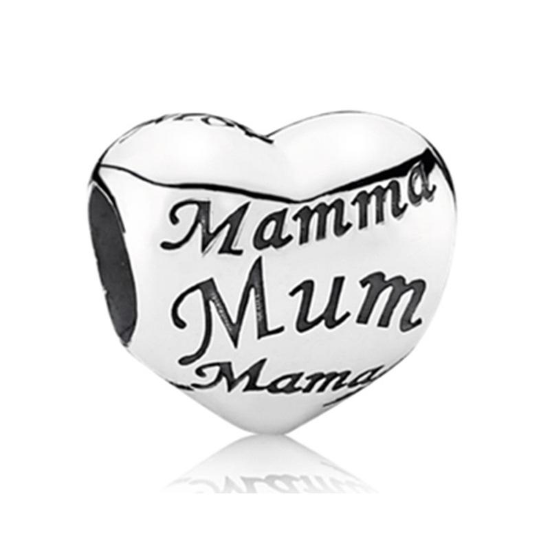 MOQ 2 pcs Romantic Love Tag Numbers Big Hole European Beads or Charms 45 Styles To Choose