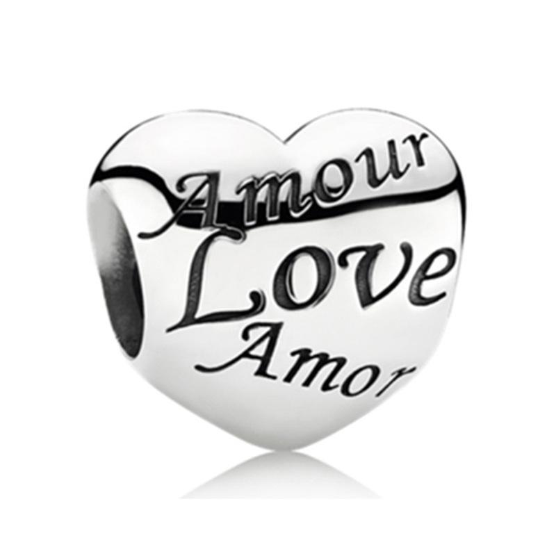 MOQ 2 pcs Romantic Love Tag Numbers Big Hole European Beads or Charms 45 Styles To Choose