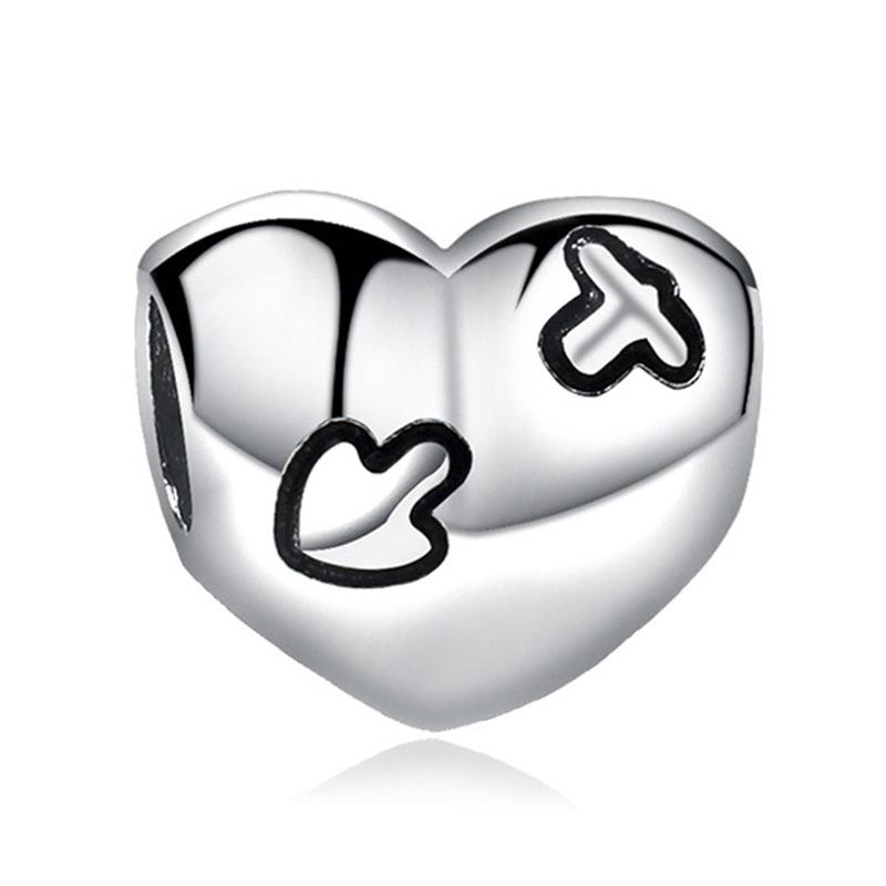 MOQ 2 pcs Romantic Love Tag Numbers Big Hole European Beads or Charms 45 Styles To Choose