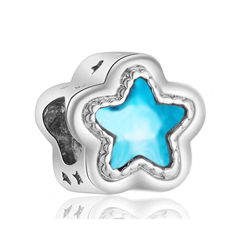 MOQ 2 pcs Sea Blue Big Hole European Beads or Charms 45 Styles To Choose