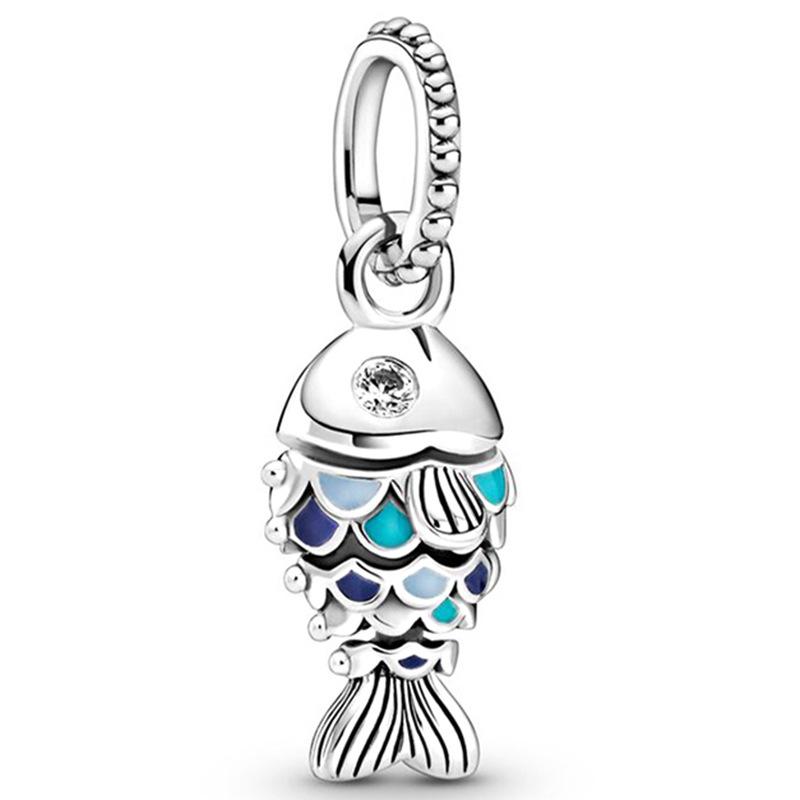 MOQ 2 pcs Sea Blue Big Hole European Beads or Charms 45 Styles To Choose