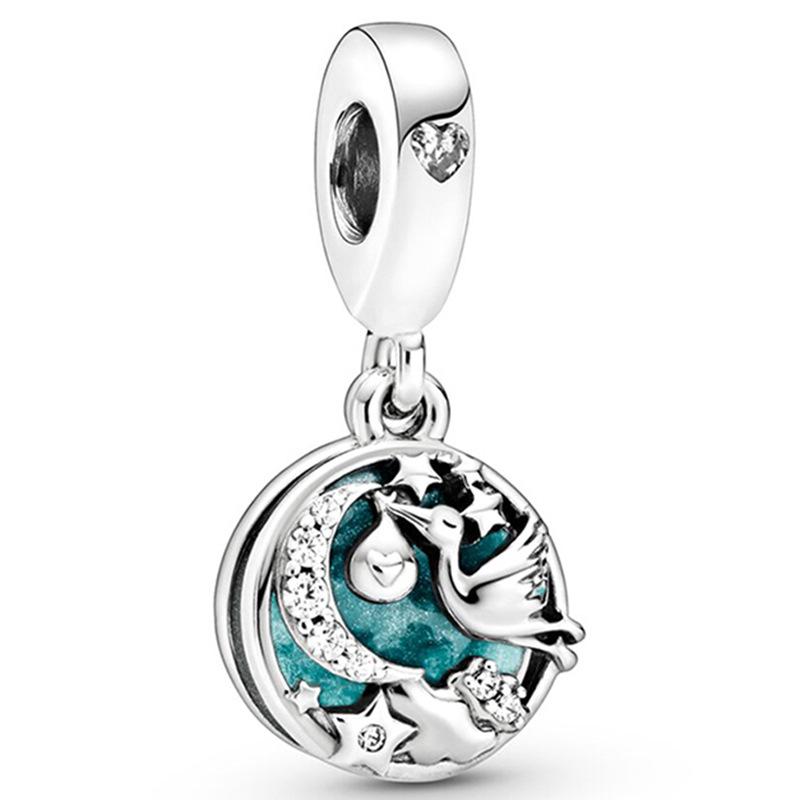 MOQ 2 pcs Sea Blue Big Hole European Beads or Charms 45 Styles To Choose