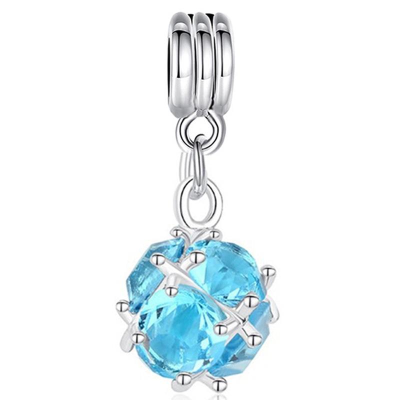 MOQ 2 pcs Sea Blue Big Hole European Beads or Charms 45 Styles To Choose