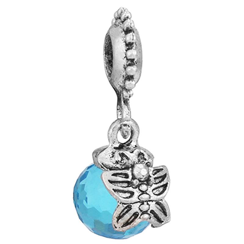 MOQ 2 pcs Sea Blue Big Hole European Beads or Charms 45 Styles To Choose