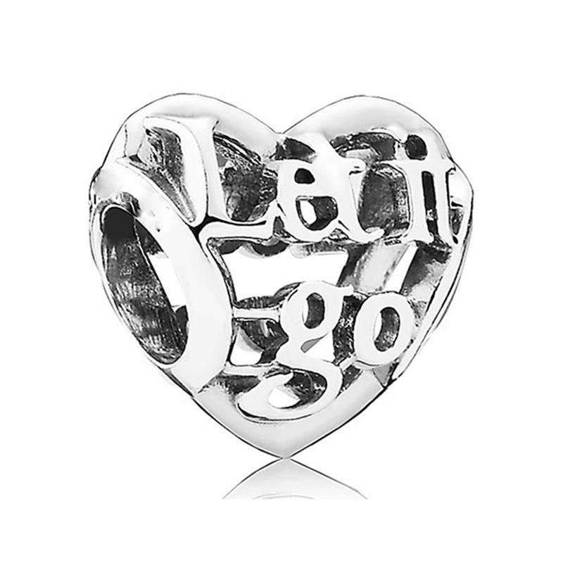 MOQ 2 pcs Hollow Heart Big Hole European Beads or Charms 45 Styles To Choose
