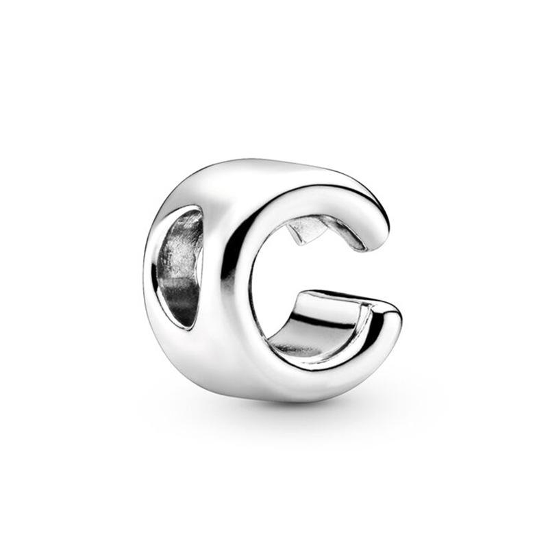 MOQ 2 pcs Big Hole European Beads C in the 26 letters