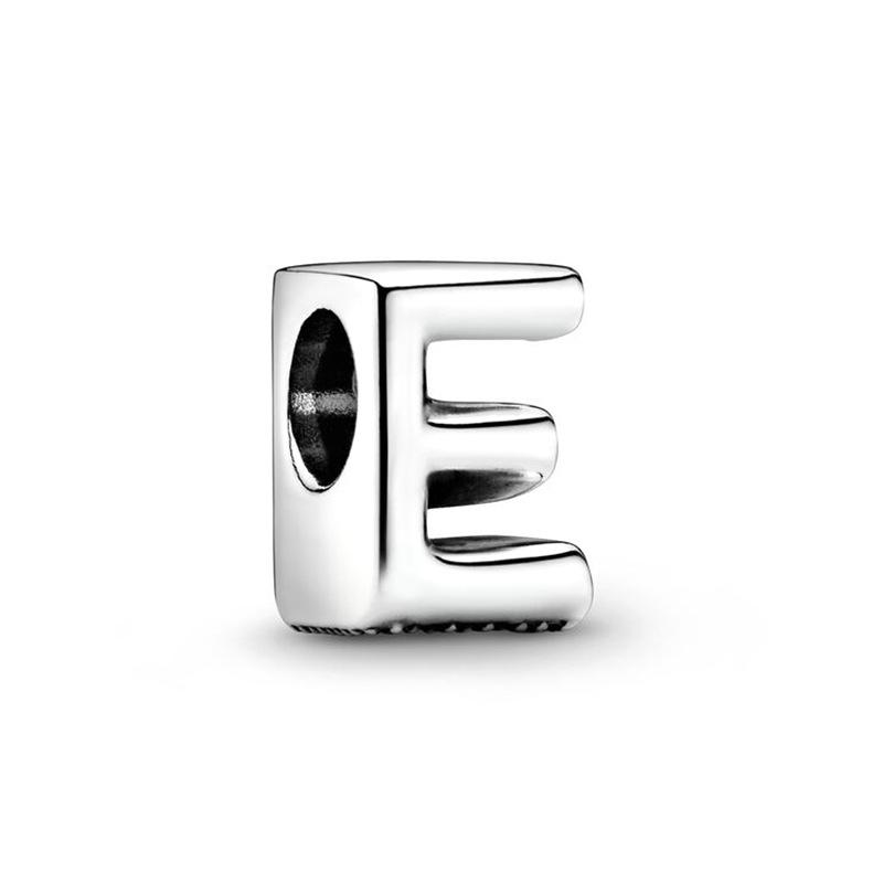 MOQ 2 pcs Big Hole European Beads E in the 26 letters
