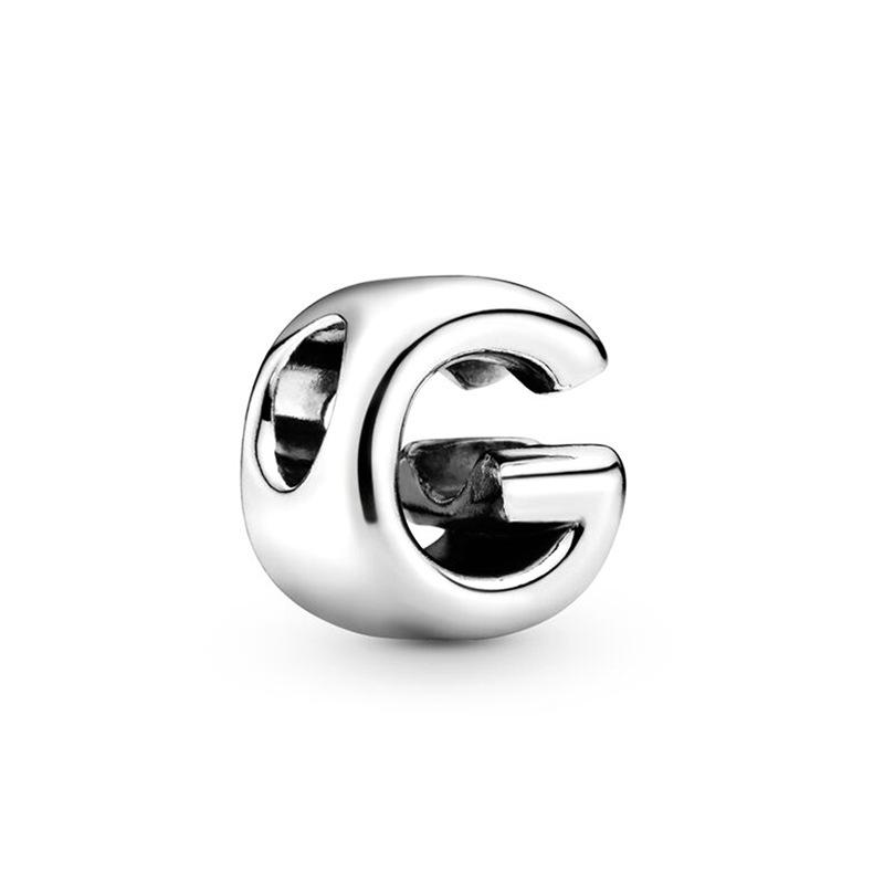 MOQ 2 pcs Big Hole European Beads G in the 26 letters