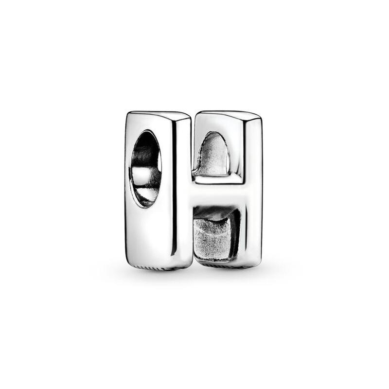 MOQ 2 pcs Big Hole European Beads H in the 26 letters
