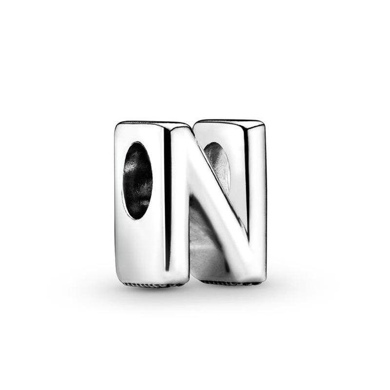 MOQ 2 pcs Big Hole European Beads N in the 26 letters