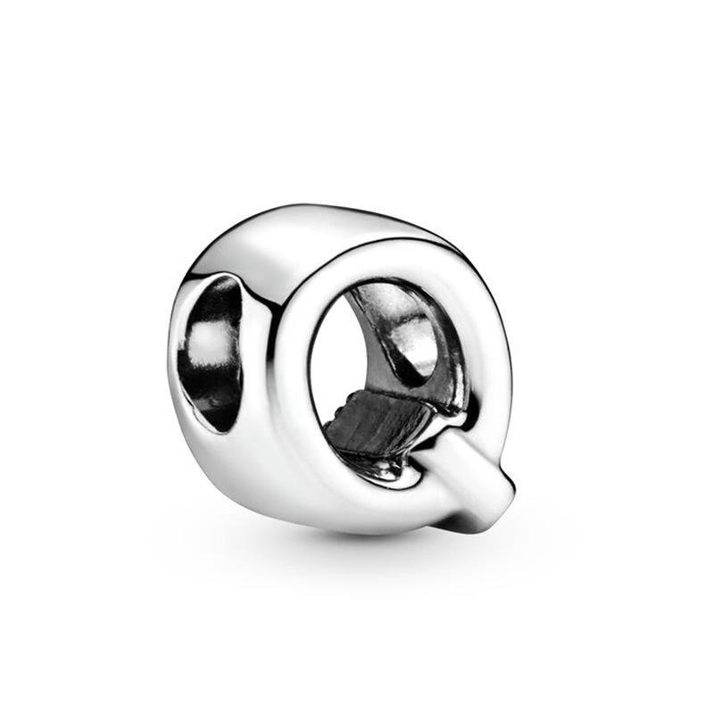 MOQ 2 pcs Big Hole European Beads Q in the 26 letters