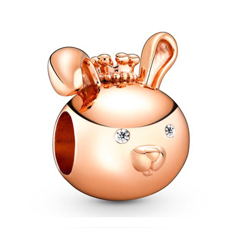 MOQ 2 pcs Rose Golden Big Hole European Beads or Charms 45 Styles To Choose