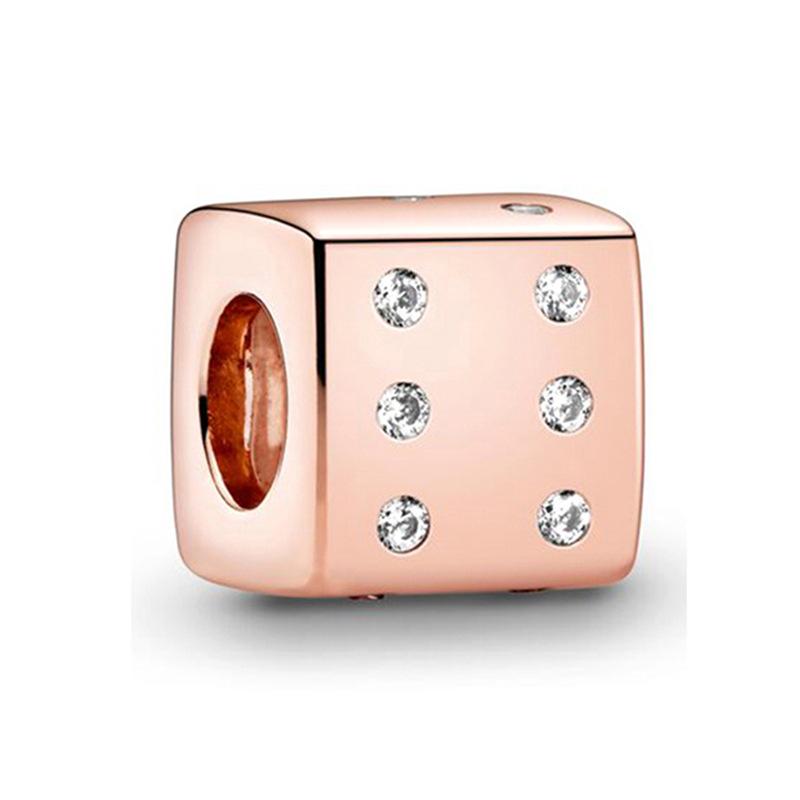 MOQ 2 pcs Rose Golden Big Hole European Beads or Charms 45 Styles To Choose