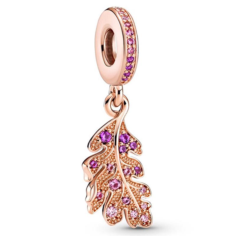 MOQ 2 pcs Rose Golden Big Hole European Beads or Charms 45 Styles To Choose