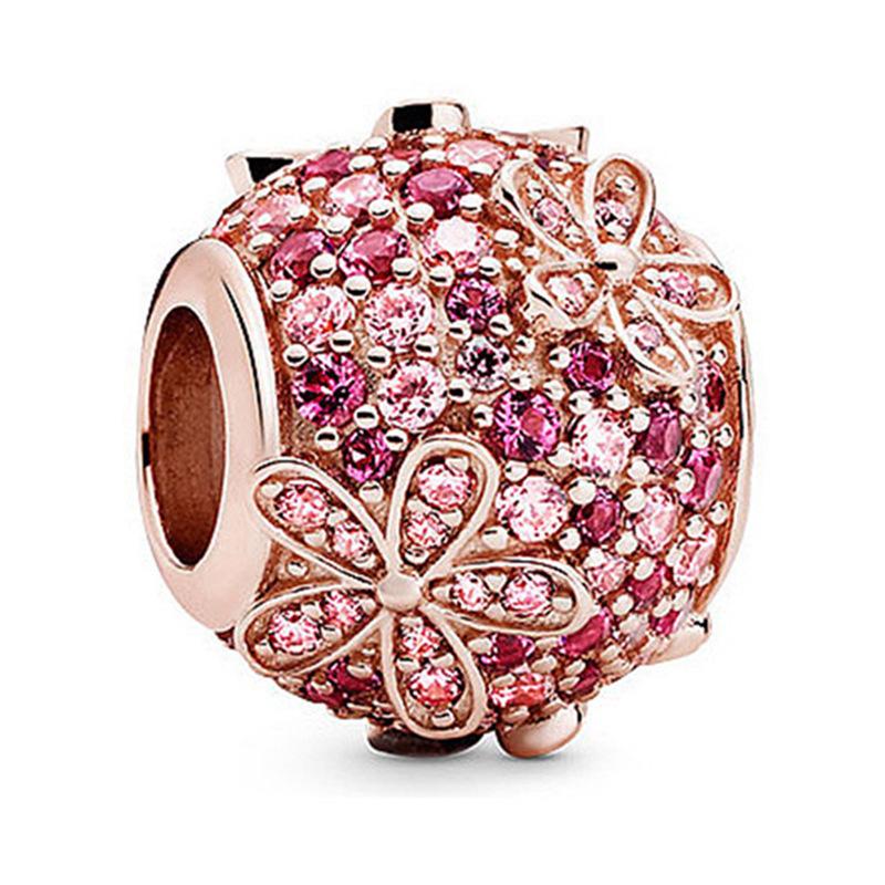 MOQ 2 pcs Rose Golden Big Hole European Beads or Charms 45 Styles To Choose