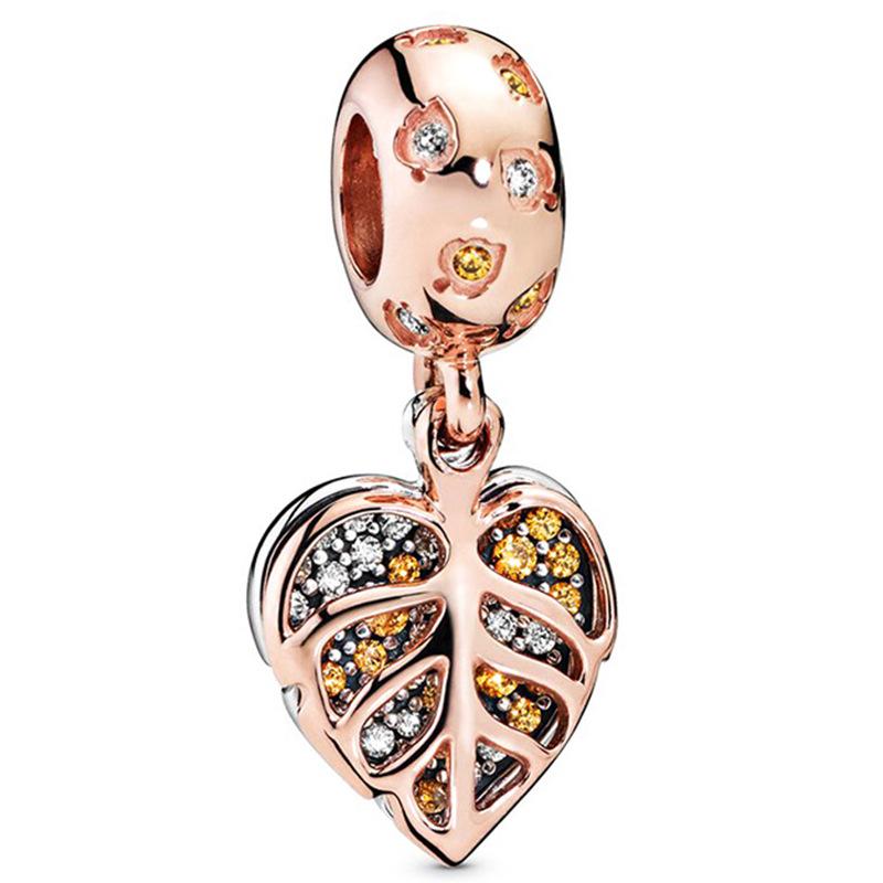 MOQ 2 pcs Rose Golden Big Hole European Beads or Charms 45 Styles To Choose