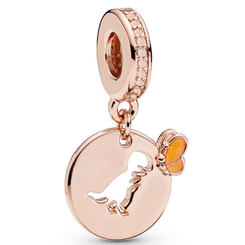 MOQ 2 pcs Rose Golden Big Hole European Beads or Charms 45 Styles To Choose