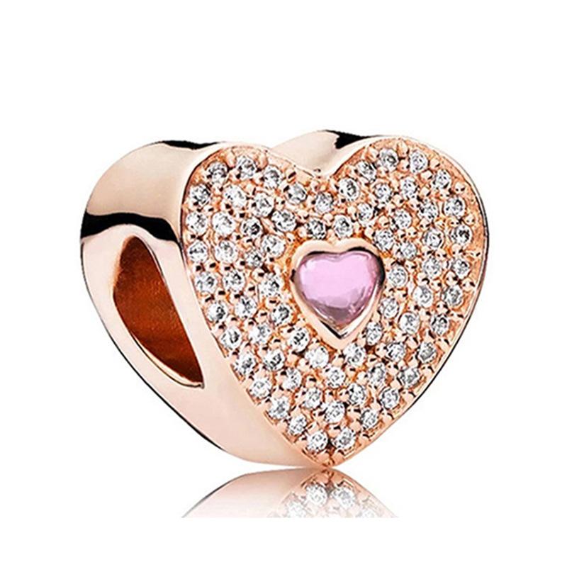 MOQ 2 pcs Rose Golden Big Hole European Beads or Charms 45 Styles To Choose