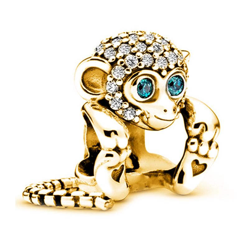 MOQ 2 pcs Golden Big Hole European Beads or Charms 27 Styles To Choose