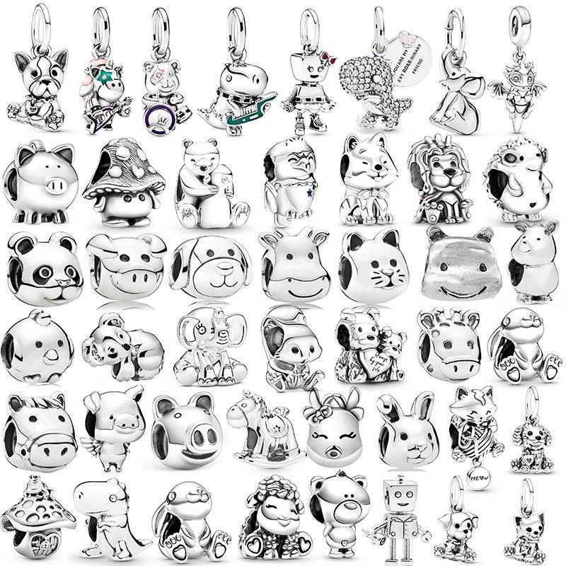 MOQ 2 pcs Animal Big Hole European Beads or Charms 45 Styles To Choose
