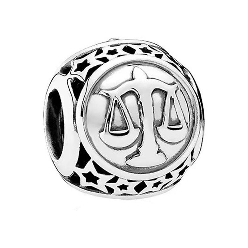 MOQ 2 pcs Digital Constellation Big Hole European Beads or Charms 45 Styles To Choose