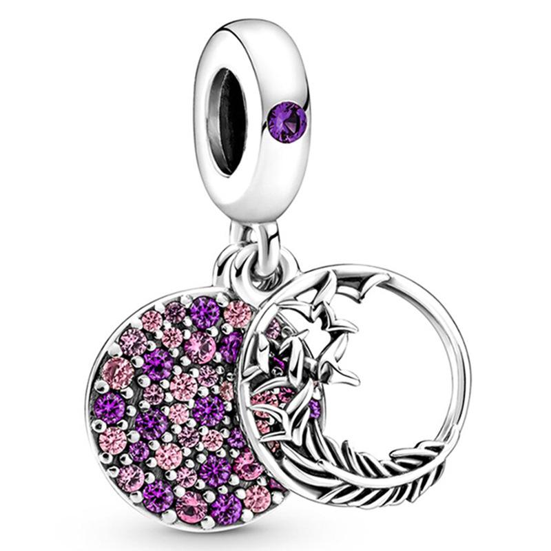MOQ 2 pcs Purple Big Hole European Beads or Charms 45 Styles To Choose