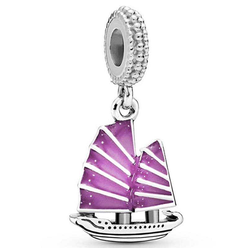 MOQ 2 pcs Purple Big Hole European Beads or Charms 45 Styles To Choose