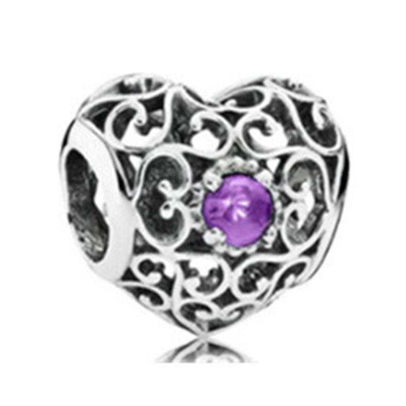MOQ 2 pcs Purple Big Hole European Beads or Charms 45 Styles To Choose