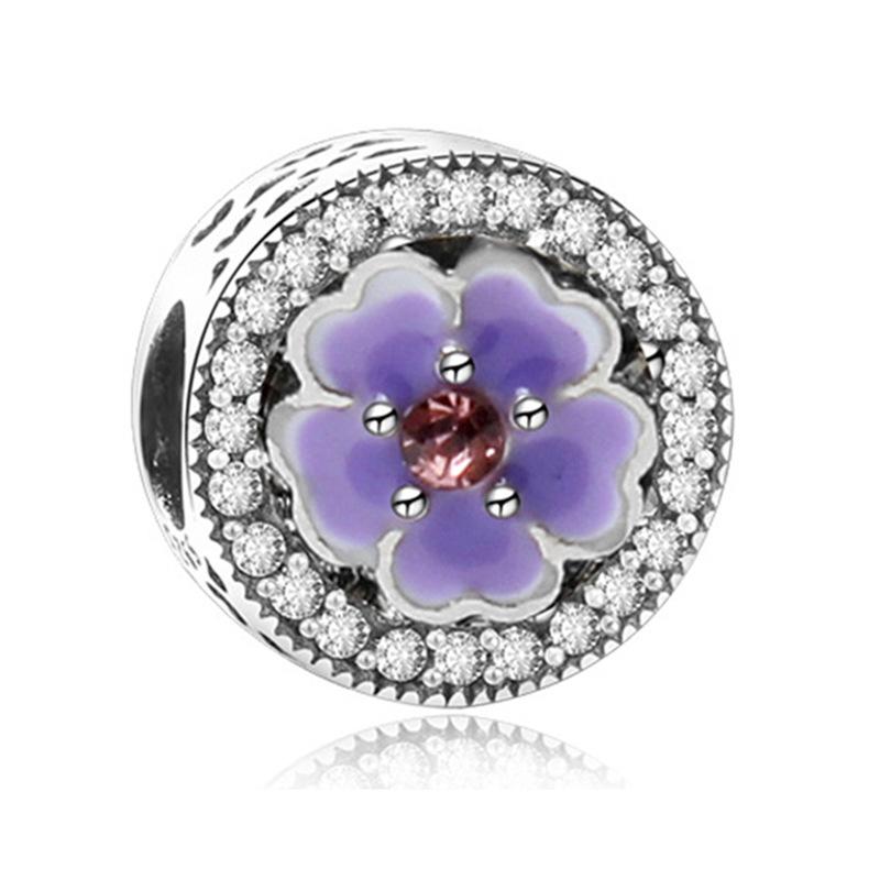 MOQ 2 pcs Purple Big Hole European Beads or Charms 45 Styles To Choose