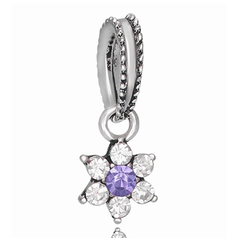 MOQ 2 pcs Purple Big Hole European Beads or Charms 45 Styles To Choose