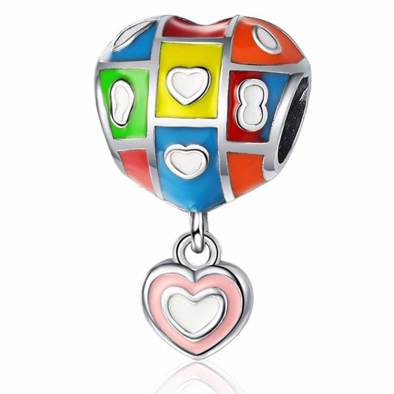 MOQ 2 pcs Heart Big Hole European Beads or Charms 40 Styles To Choose