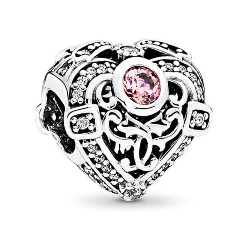 MOQ 2 pcs Heart Big Hole European Beads or Charms 40 Styles To Choose
