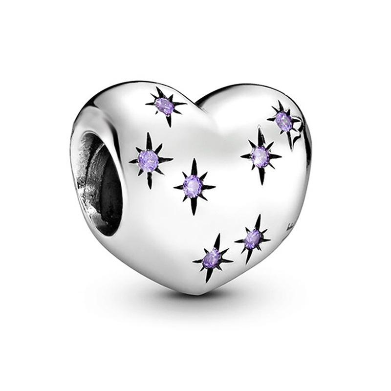 MOQ 2 pcs Heart Big Hole European Beads or Charms 40 Styles To Choose