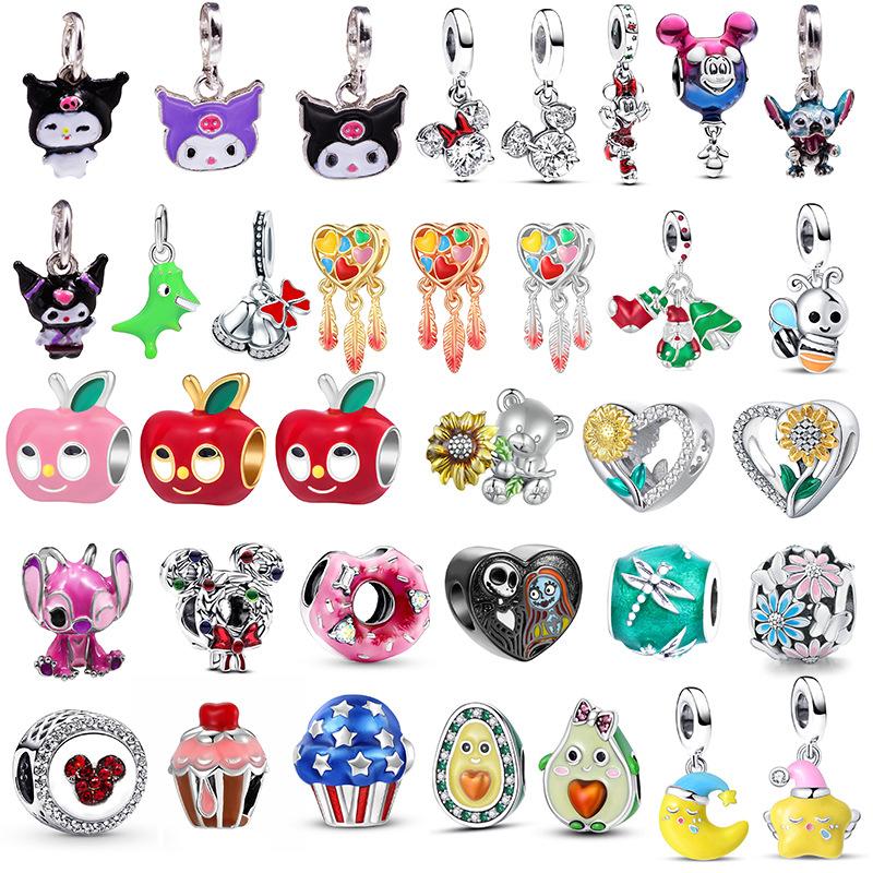 MOQ 2 pcs Cartoon Big Hole European Beads or Charms 35 Styles To Choose