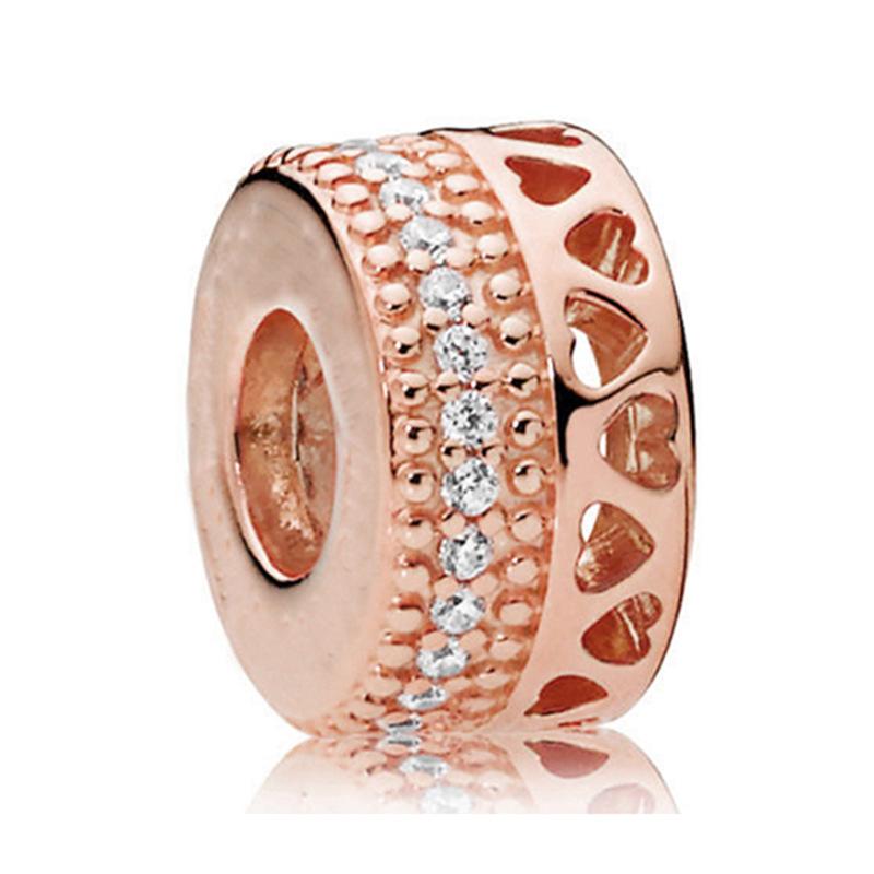 MOQ 2 pcs Rose Golden Big Hole European Beads or Charms 45 Styles To Choose