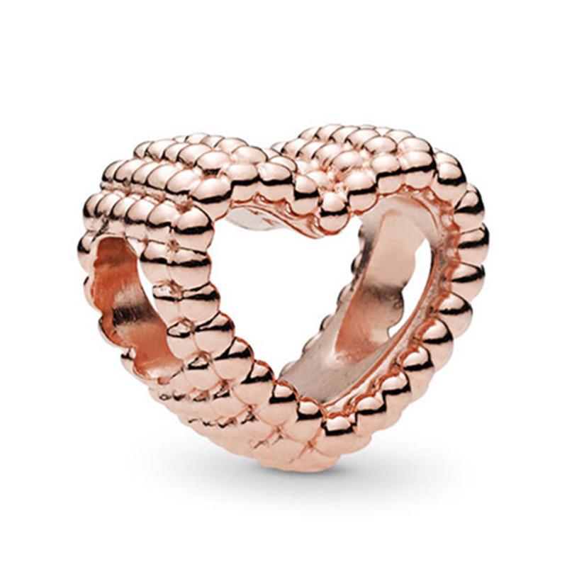MOQ 2 pcs Rose Golden Big Hole European Beads or Charms 45 Styles To Choose