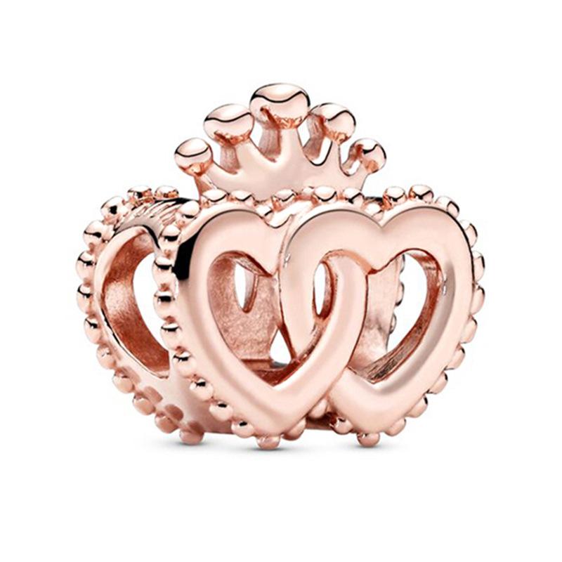 MOQ 2 pcs Rose Golden Big Hole European Beads or Charms 45 Styles To Choose