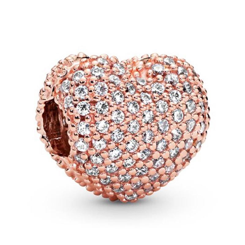 MOQ 2 pcs Rose Golden Big Hole European Beads or Charms 45 Styles To Choose