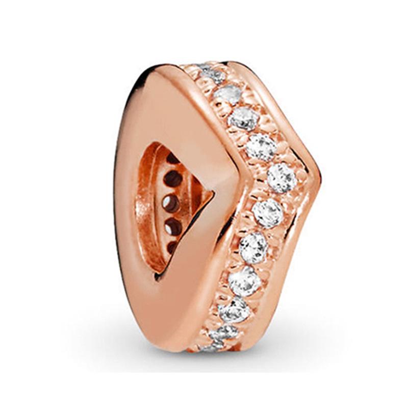 MOQ 2 pcs Rose Golden Big Hole European Beads or Charms 45 Styles To Choose