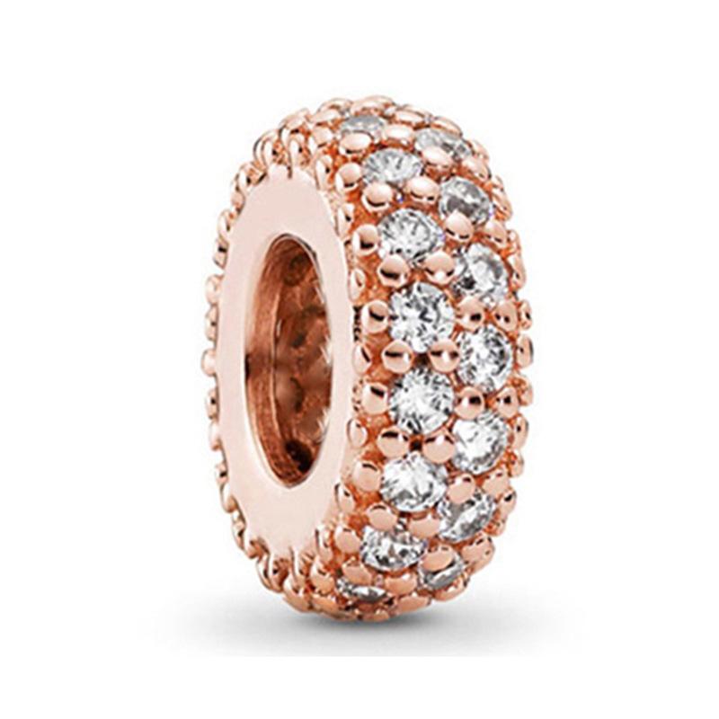MOQ 2 pcs Rose Golden Big Hole European Beads or Charms 45 Styles To Choose