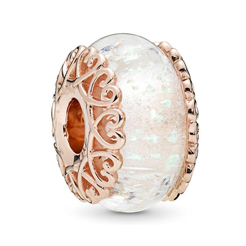 MOQ 2 pcs Rose Golden Big Hole European Beads or Charms 45 Styles To Choose