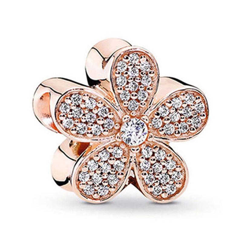 MOQ 2 pcs Rose Golden Big Hole European Beads or Charms 45 Styles To Choose