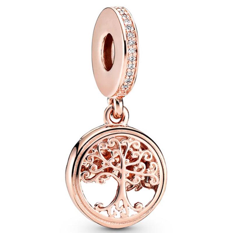 MOQ 2 pcs Rose Golden Big Hole European Beads or Charms 45 Styles To Choose