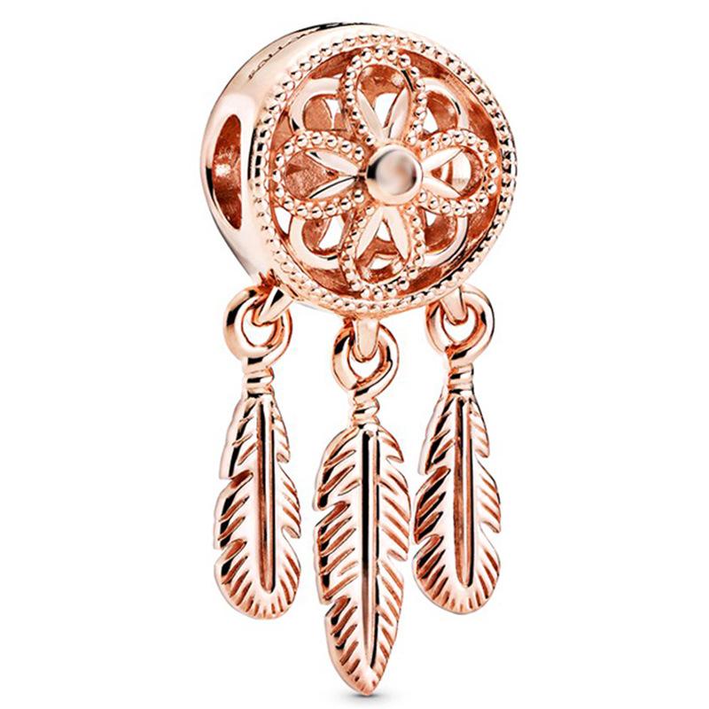 MOQ 2 pcs Rose Golden Big Hole European Beads or Charms 45 Styles To Choose