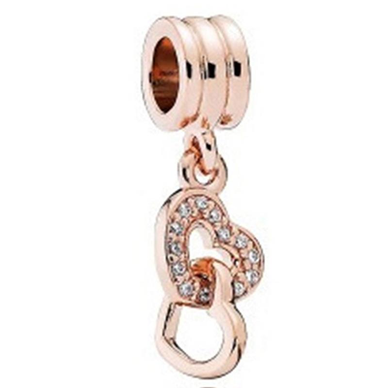 MOQ 2 pcs Rose Golden Big Hole European Beads or Charms 45 Styles To Choose