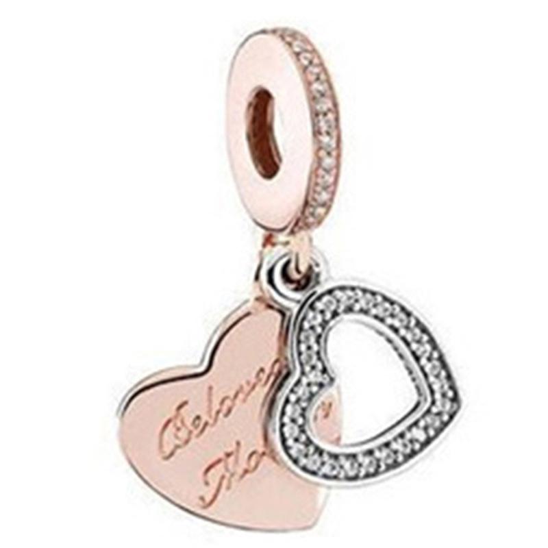 MOQ 2 pcs Rose Golden Big Hole European Beads or Charms 45 Styles To Choose