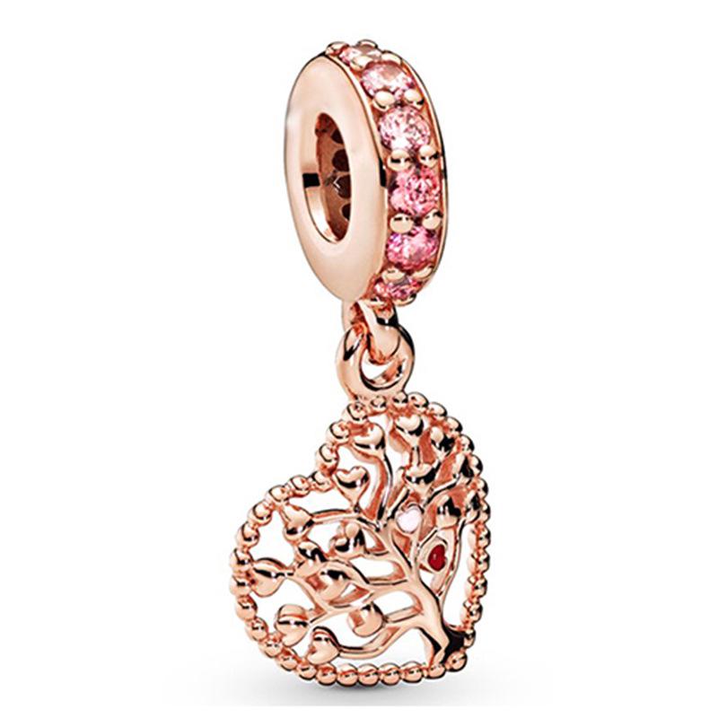 MOQ 2 pcs Rose Golden Big Hole European Beads or Charms 45 Styles To Choose