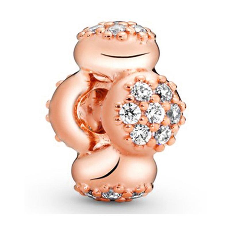 MOQ 2 pcs Rose Golden Big Hole European Beads or Charms 45 Styles To Choose