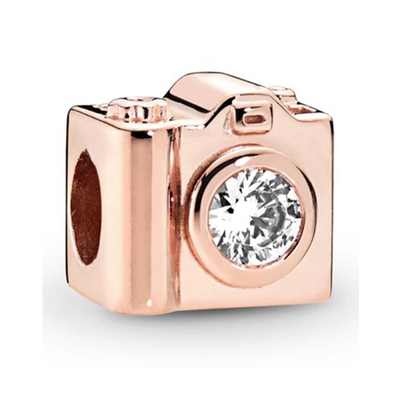 MOQ 2 pcs Rose Golden Big Hole European Beads or Charms 45 Styles To Choose