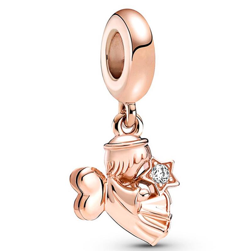 MOQ 2 pcs Rose Golden Big Hole European Beads or Charms 45 Styles To Choose